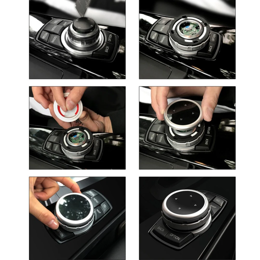 

Modified Center Console Multimedia Control Button Knob Trims Cover Decoration ABS Plastic Decoration For BMW F10 F20 F30 IDrive