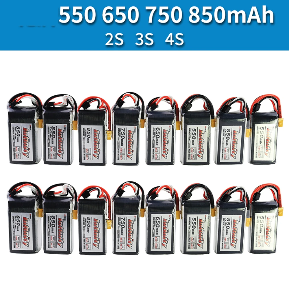 Infinity LiPo Batteries 2S 3S 4S 550mAh 650mh 2200mAh 85C XT30 Connector SY60 XT60 Plug для радиоуправляемого FPV