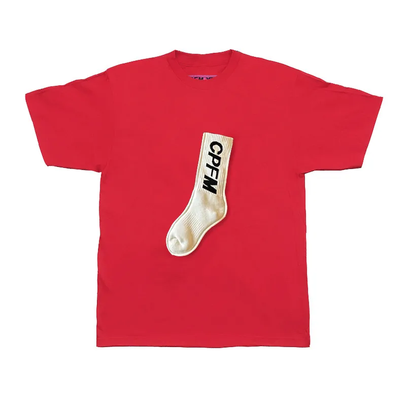 

2020ss Kanye CPFM.XYZ Sock T shirts 1:1 Best Quality Top Tee Summer Style Casaul Hip-hop Cotton CPFM.XYZ Sock T-Shirts