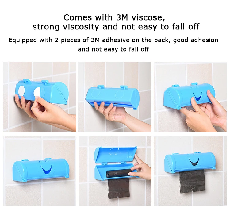 

Wall-mounted Plastic Bag Storage Box Garbage Trash Bags Storage Container Multi-purpose Kitchen Bathroom Organization Case