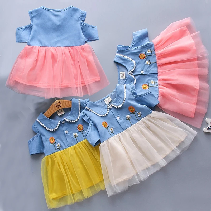 

Novelty Gauze Girl's Children's Clothes Sleeveless Lace and Knee Full Cotton Vest Princess Dress 2021 Summer New Style