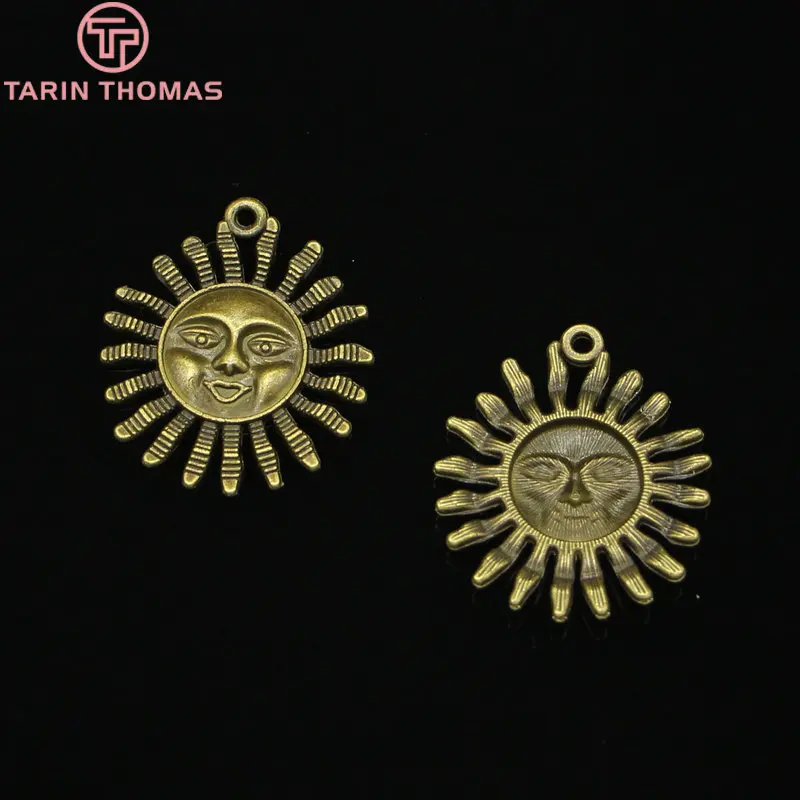 2 шт. позолоченные аксессуары для ювелирных изделий 30 мм|pendant diy|sun goldgold sun pendant |