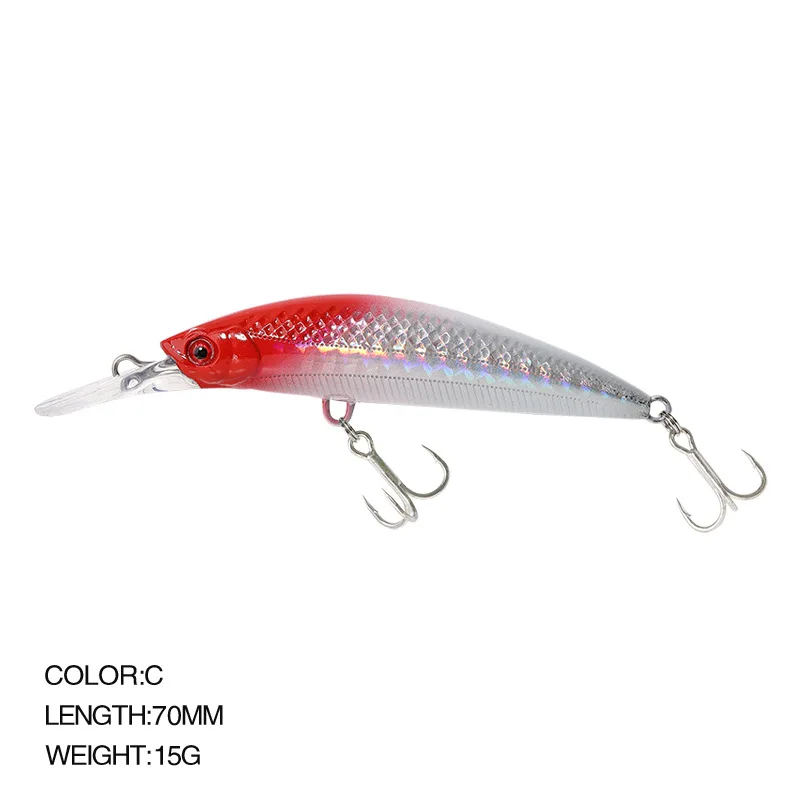 

Submerged Lures Minnow Artificial Bait Sea Swimbait Sinking Hard bait With Hooks For Outdoor fishing gear Fake Baits Crank
