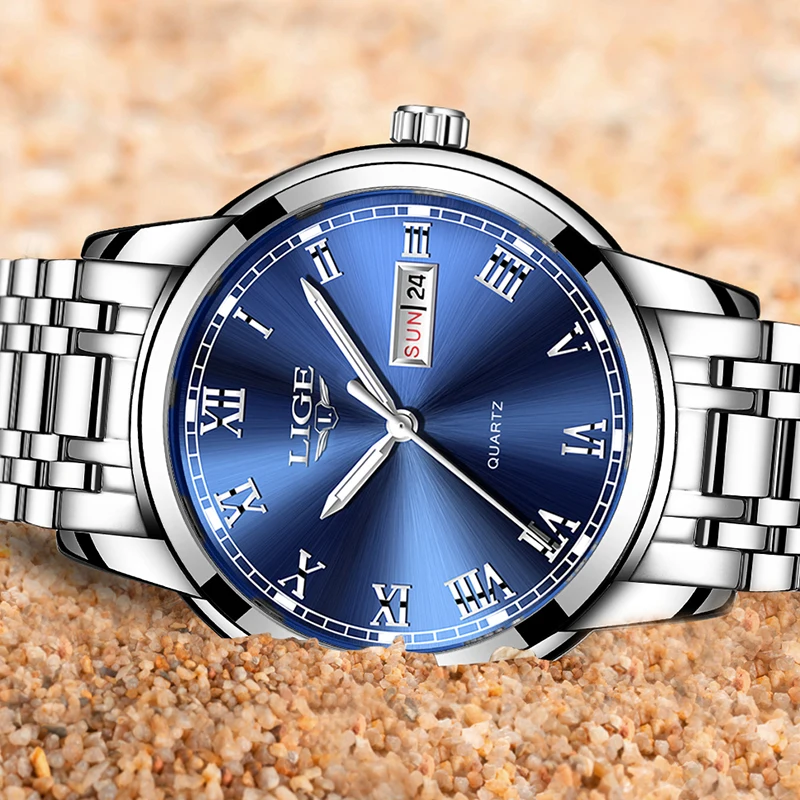 

Luxury Brand Men Stainless Steel Gold Watch Men's Quartz Clock Man Sports Waterproof Wrist Watches Relogio Masculino