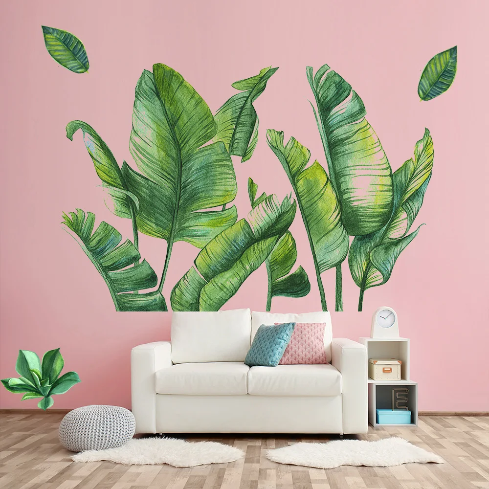 

Green Wall Sticker Leaf Plant Wall Sticker Living Room Decor Mural Art