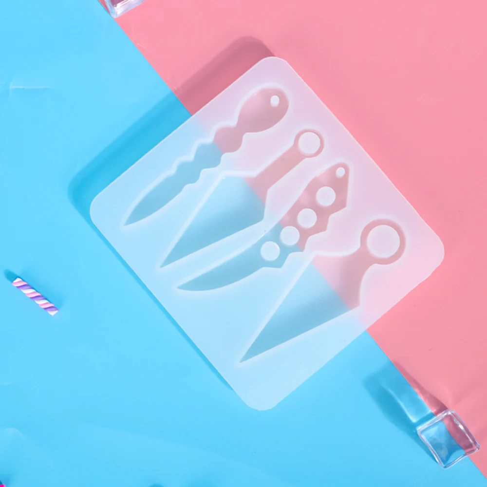 

1pcs DIY Defense Keychain Knife UV Resin Molds Silicone Mold UV Resin Moulds DIY Jewelry Making Epoxy Handmade Crafts