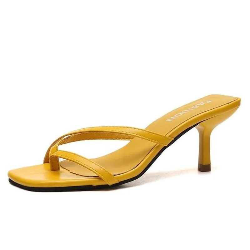 

2021 summer new women's slippers fashion set toe high-heeled sandals womens ladies slippers breathable casual women shoes sandal