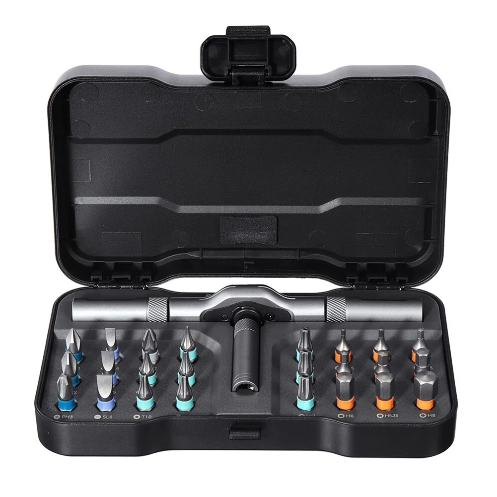 

25pcs 24 In 1 Multipurpose Screwdriver Bit Set Magnetic Labor Saving Hex Head Precision Household Repair Ratchet Wrench Tool Kit