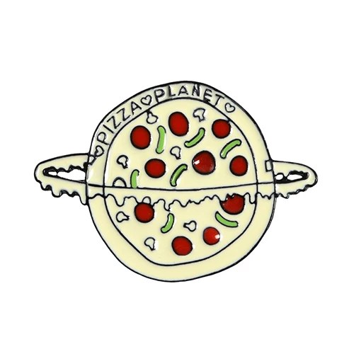 style 7 Cute Cat Fruit Pizza Bean Bear Toast Bread Brooch Avocado Egg Expression Life Pin Shirt Denim Enamel Badge Child and Family Gift - Окраска металла: style 7