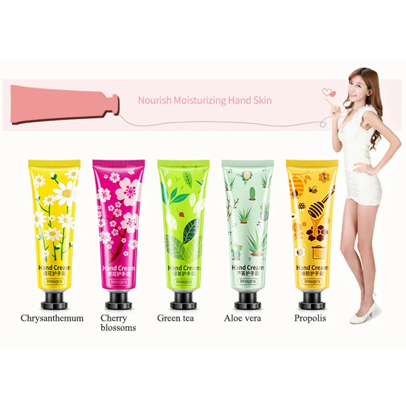Images Hand Creams Plant Extract Fragrance Moisturizing Nourishing Cream suit Anti drying wrinkle Skin Care 30g |