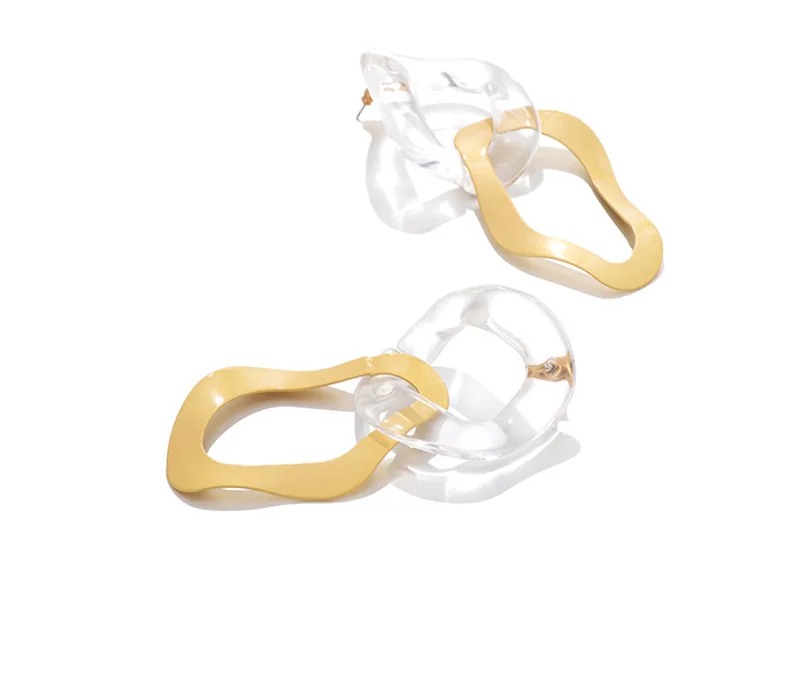 Женские Геометрические акриловые серьги ручной работы необычный дизайн модные