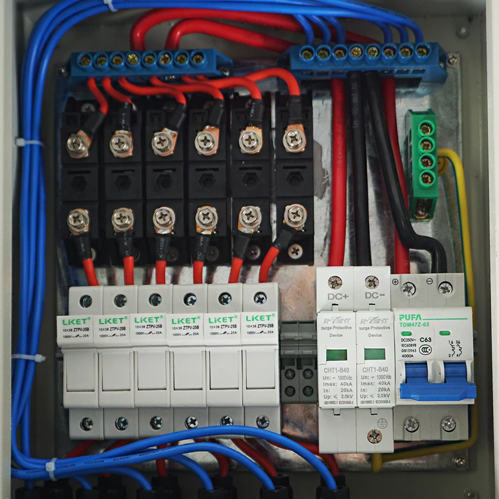 ECO-WORTHY солнечный PV Combiner Box 6 струн 10A выключатель высокое напряжение защиты для