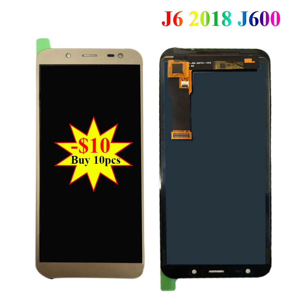 5 6 &quotЖК дисплей для samsung Galaxy J6 2018 J600 J600F J600Y с сенсорным экраном стекло pannel Digiziter