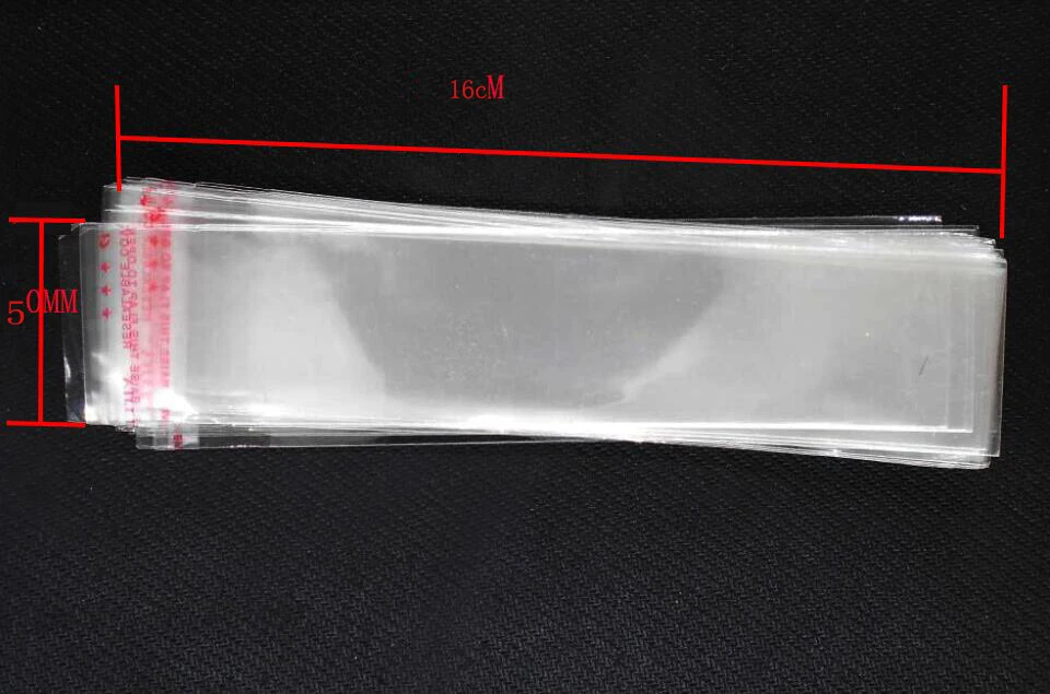 Горячая 200 прозрачные Самоклеющиеся пластиковые пакеты 16х5 см|plastic clear|plastic bag adhesive