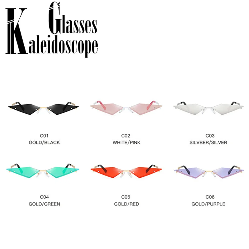 

Fashion Rimless Sunglasses Women Luxury Vintage Sun Glasses Ladies Unique Design Eyeglasses Shade Female Frameless Eyewear UV400