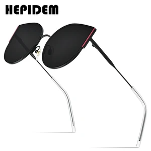 HEPIDEM Женские и мужские солнцезащитные очки HEPIDEM, роскошные брендовые дизайнерские солнцезащитные очки из сплава кошачий глаз с зеркальными нейлоновыми линзами gm 5017, 2020