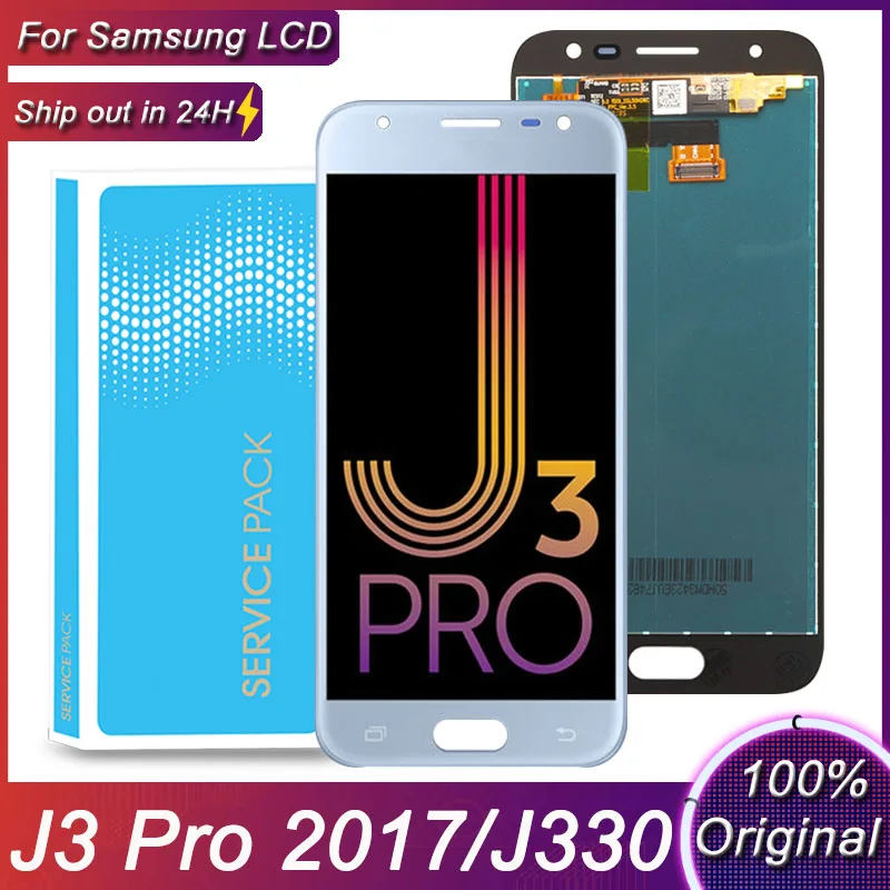 ЖК-дисплей 5 0 дюйма для SAMSUNG Galaxy J3 2017 J330 J330F PRO сенсорный экран с цифровым