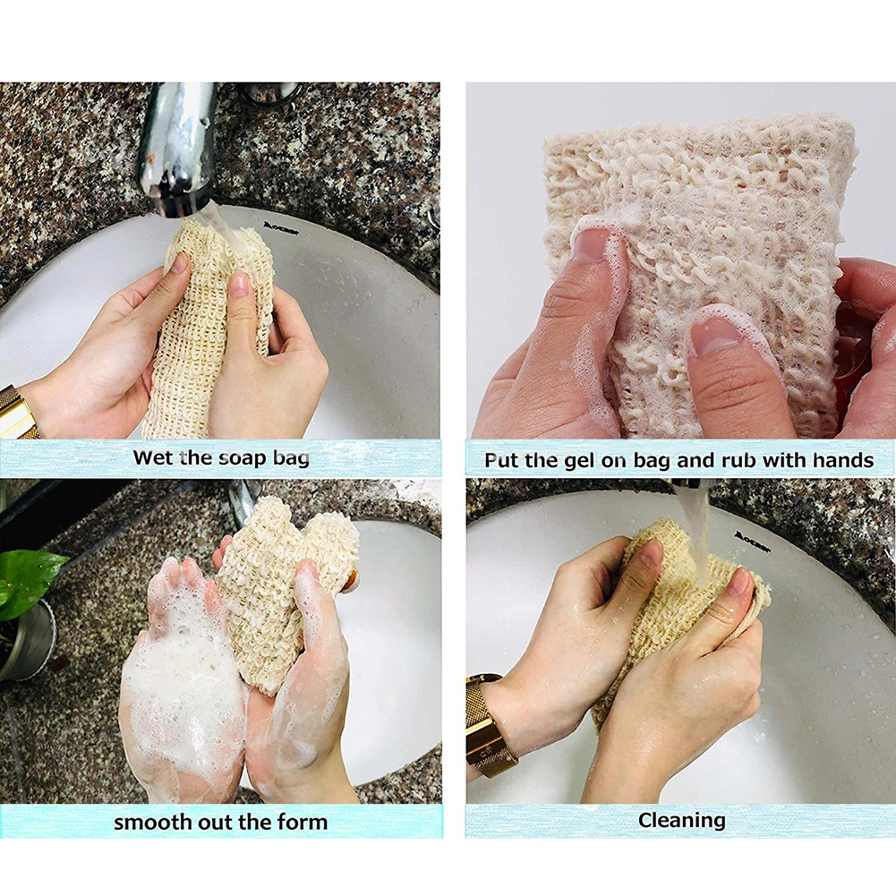 1 шт. пенообразующая сетка для мыла из хлопка и льна | Красота здоровье