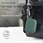 Защитный чехол 5 в 1 для Apple Airpods 3-го поколения Pro, силиконовый чехол с пряжкой, брелок для рюкзака, чехол с защитой от потери