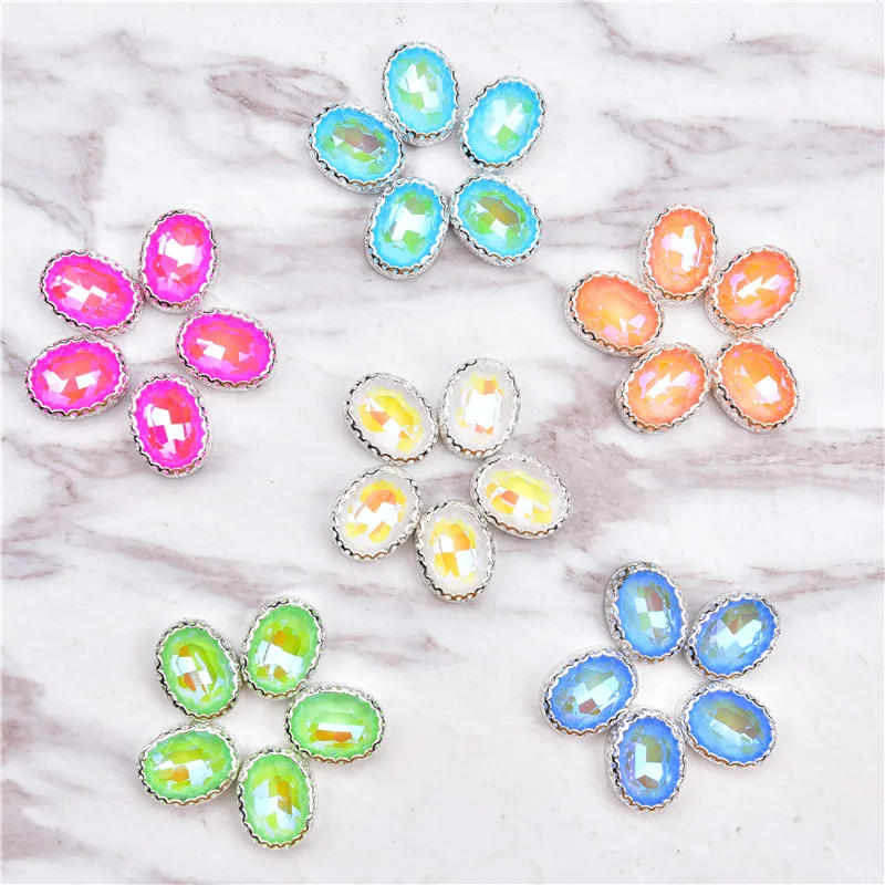 15Pcs Latest Styles Oval Magic Rhinestone Beautiful Bird'S Nest Claw 13*18mm Fashion Diamond Clothing Wedding Bridal Accessories | Дом и