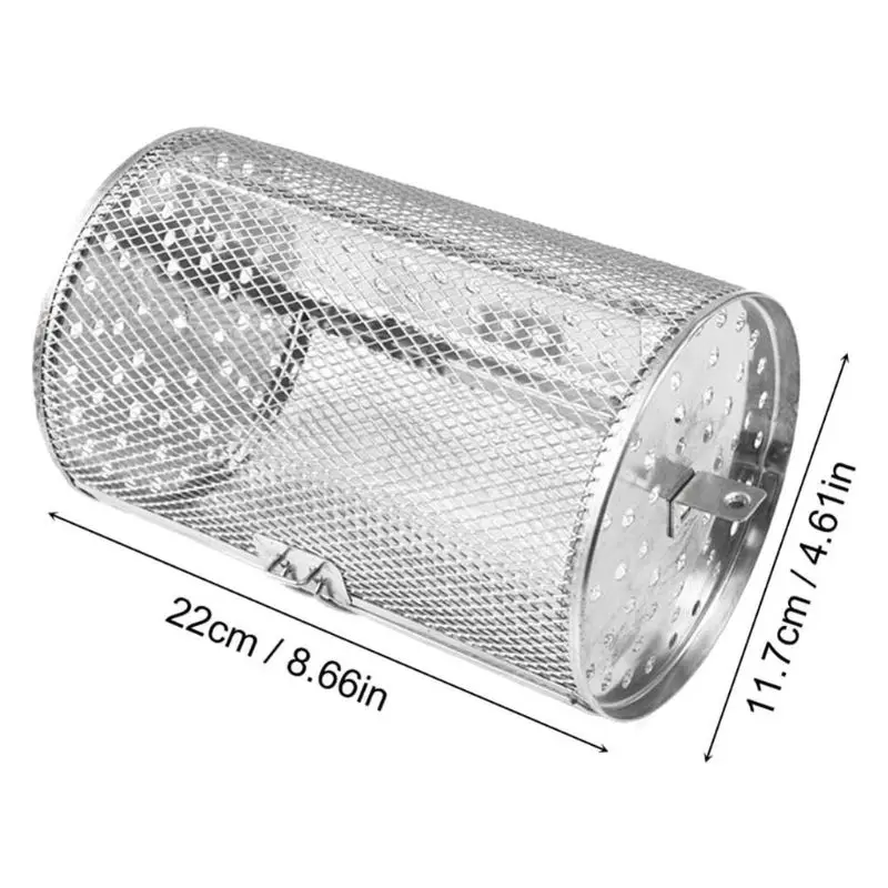 Корзина для духовки из нержавеющей стали обжарки выпечки орехов кофейных зерен| |