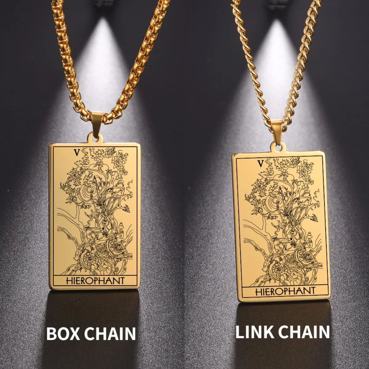 22 старших Аркана Таро карты Дека кулон ожерелье в винтажном стиле Из нержавеющей
