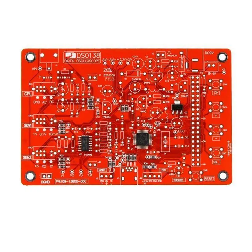 Пайка DSO138 2 4 &quotTFT Ручной карманный цифровой осциллограф комплект SMD спаянный +