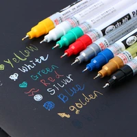 8 colors metallic needle marker pen fine point paint non toxic permanent pen diy art school office supplies