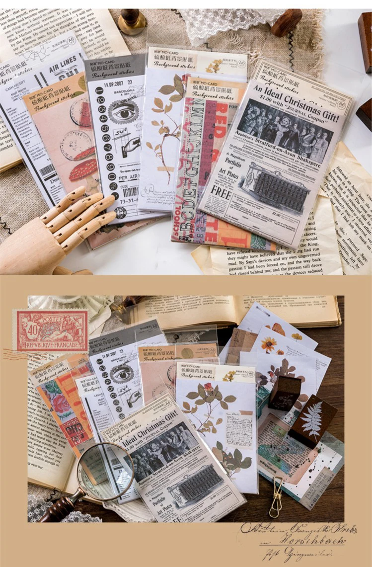6 листов наклейки деко фон планировщик бумажный материал DIY ремесло Bullet Journal