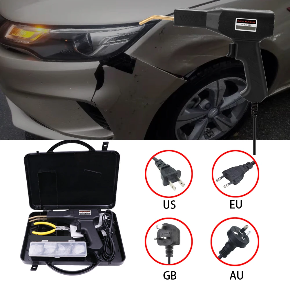 

Пластиковая Сварочная горелка бампер, 50 Вт, ручные пластиковые сварочные аппараты, инструменты для гаража, горячие степлеры, машина для сте...