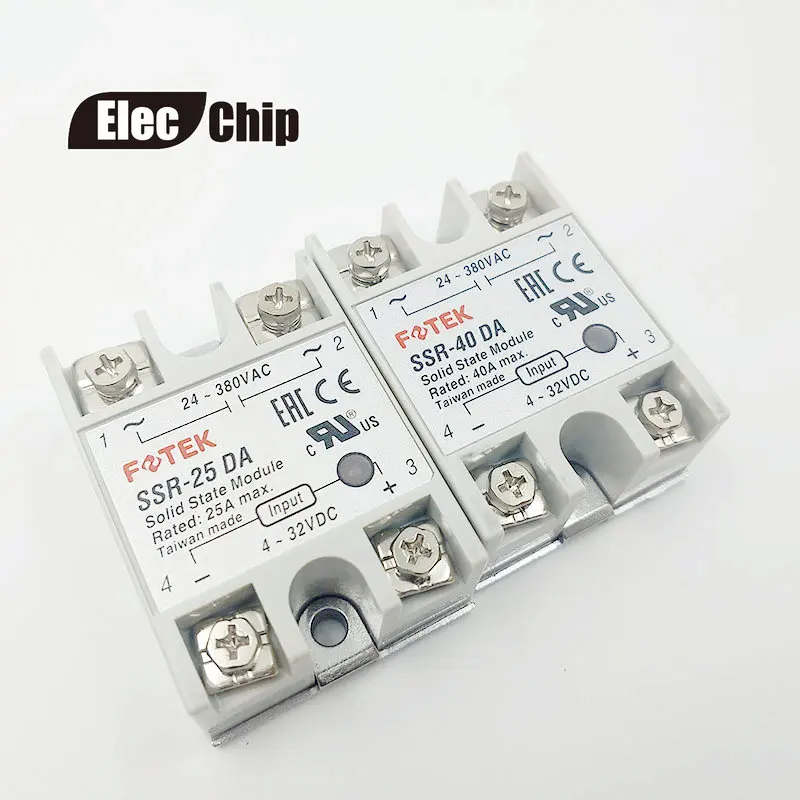 SSR-10DA SSR-25DA SSR-40DA SSR-50DA SSR-60DA SSR-75DA твердотельные реле Модуль 4-32 в пост Вход DC 24-380V AC