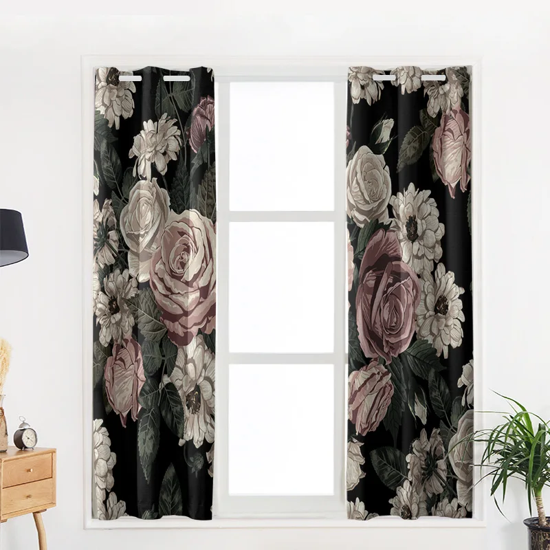 Шторы на окна с цветами современные украшения для гостиной кухни спальни