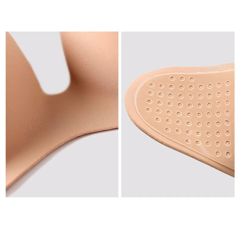 

Women Bra Self Adhesive Strapless Blackless Solid Invisible Silicone Push Up Women's Underwire Gathered Bra Non-slip One-Piece