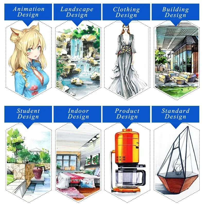 

Touchfive 30/40/60/80/168 Colors Sketch Markers Drawing Art Pen Set Alcohol Base Markers Pen For Manga Animation School Supplies