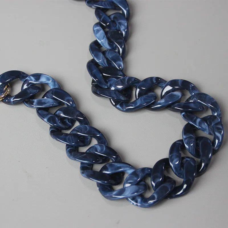 DIY New Fashion Woman Handbag Accessory Chain Black Pink Detachable Resin Blue Luxury Strap Women Clutch Shoulder Purse Chain