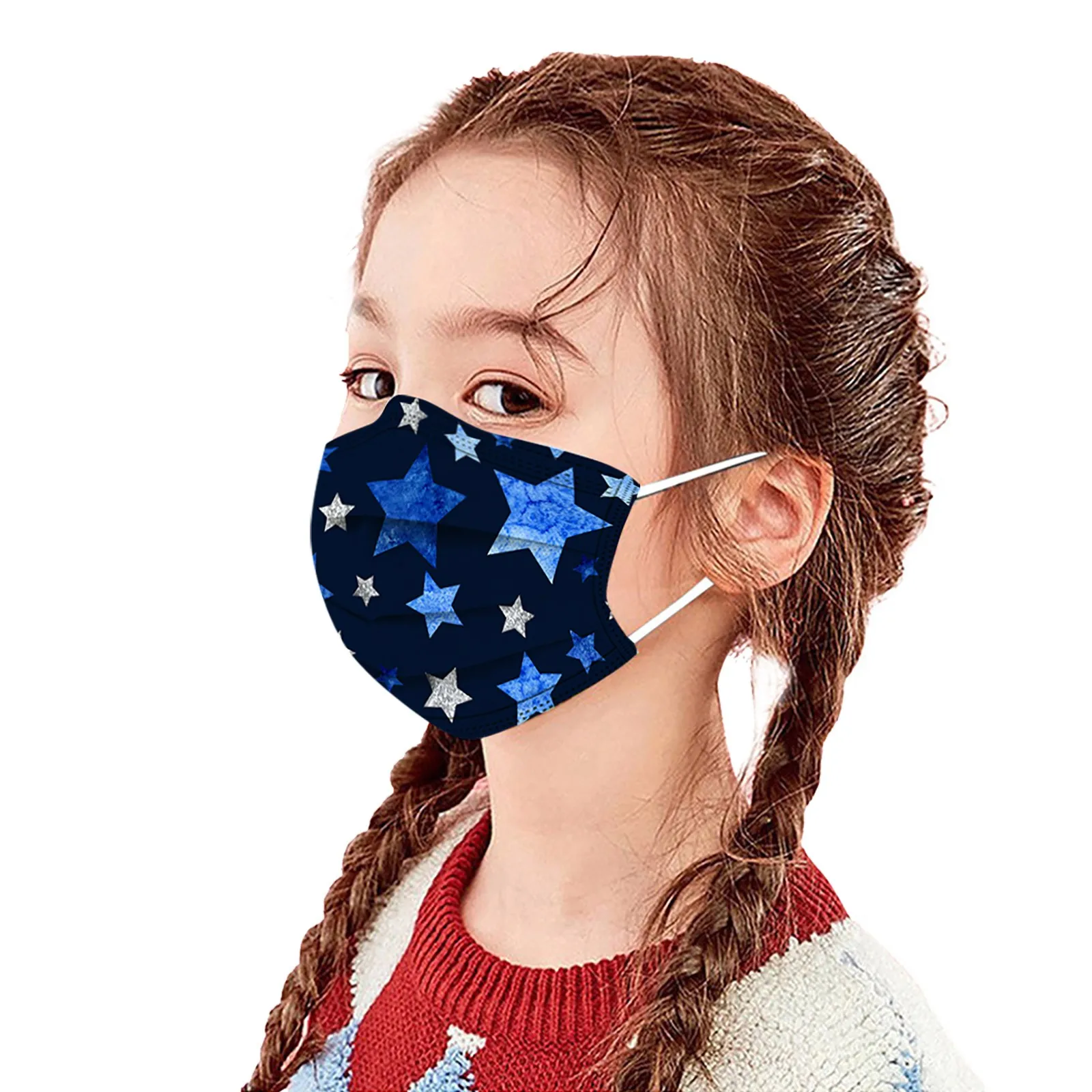 50 шт. детские маски с принтом Реалистичная тушь для ресниц | Тематическая одежда и