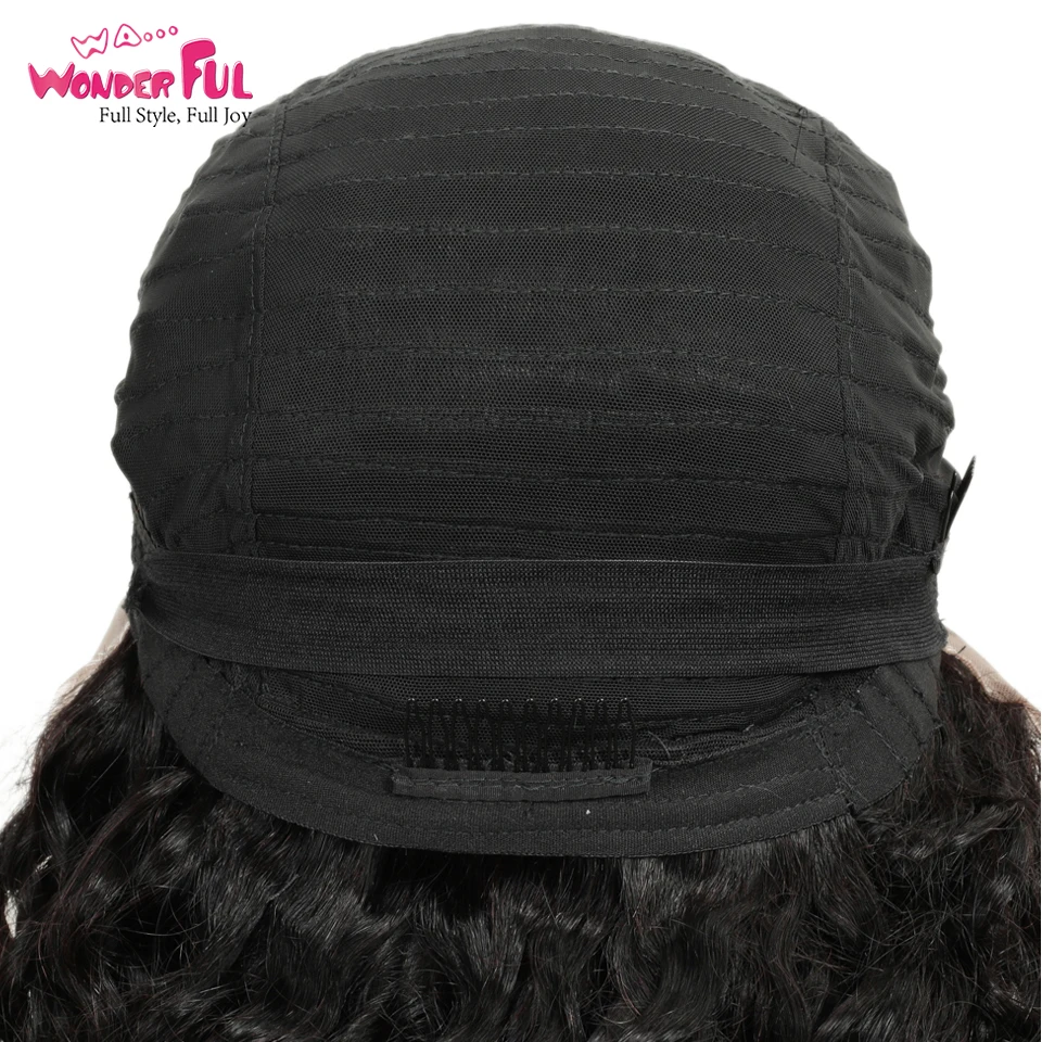 WA.WONDERFUL Deep Wave 13X4 Lace Front Wig M Remy Human Hair Wigs Natural Color 8-28 Inch WH 13X4 LACE DIY DEEP