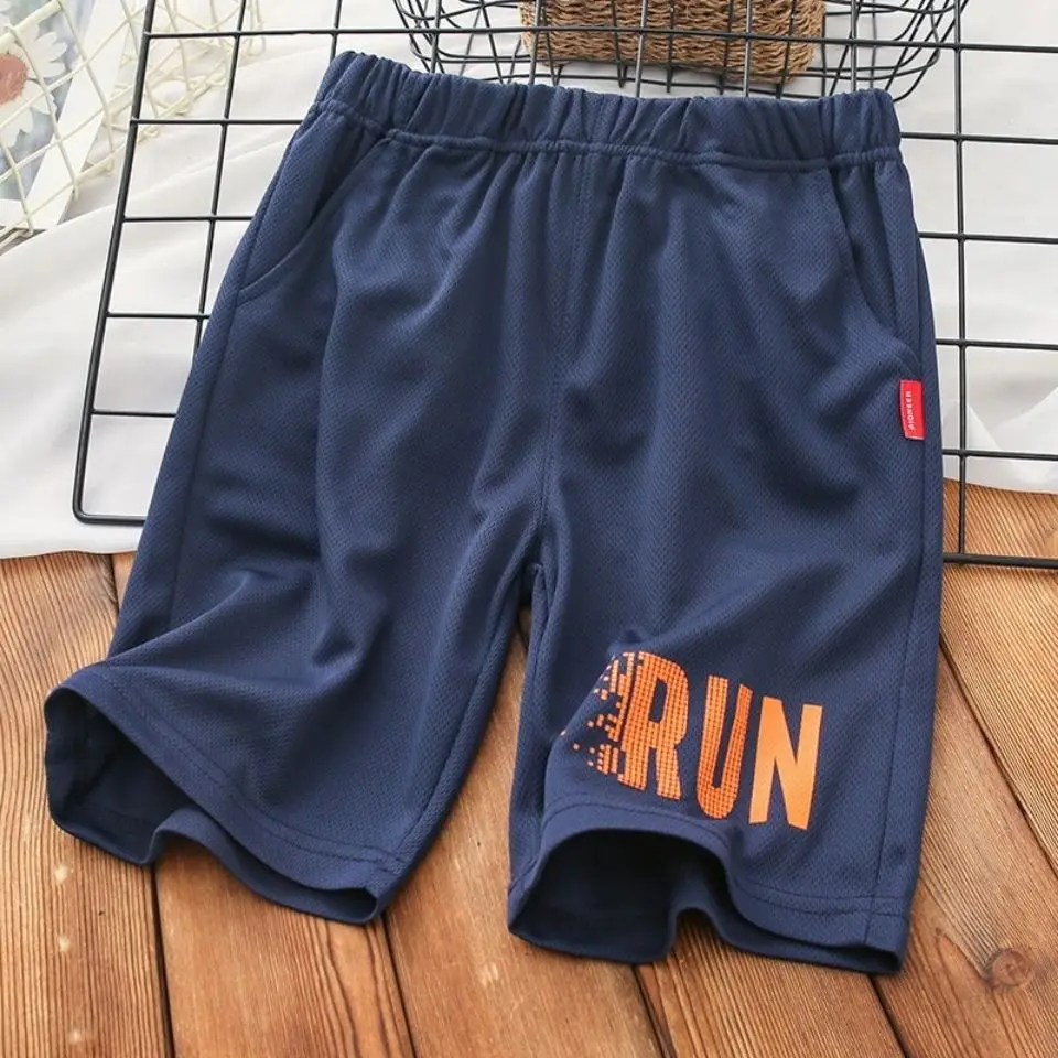 

Быстросохнущие повседневные пятиконечные брюки свободные модные спортивные брюки шорты для мальчиков летние тонкие детские P5938