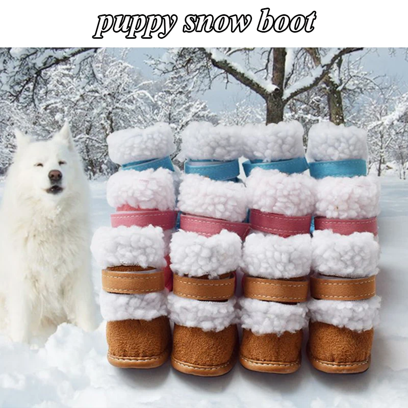 

Winter Dog Shoes Warm Cashmere Anti slip Snow Boot Pet Protection Soft Sole Dog Shoes Chihuahua Yorkie Teddy Shoes Pet Supplies