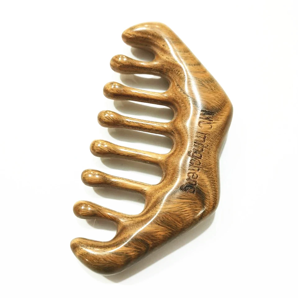 MC Новинка массажная Расческа с пятью зубами меридиан зеленый сандаловое дерево