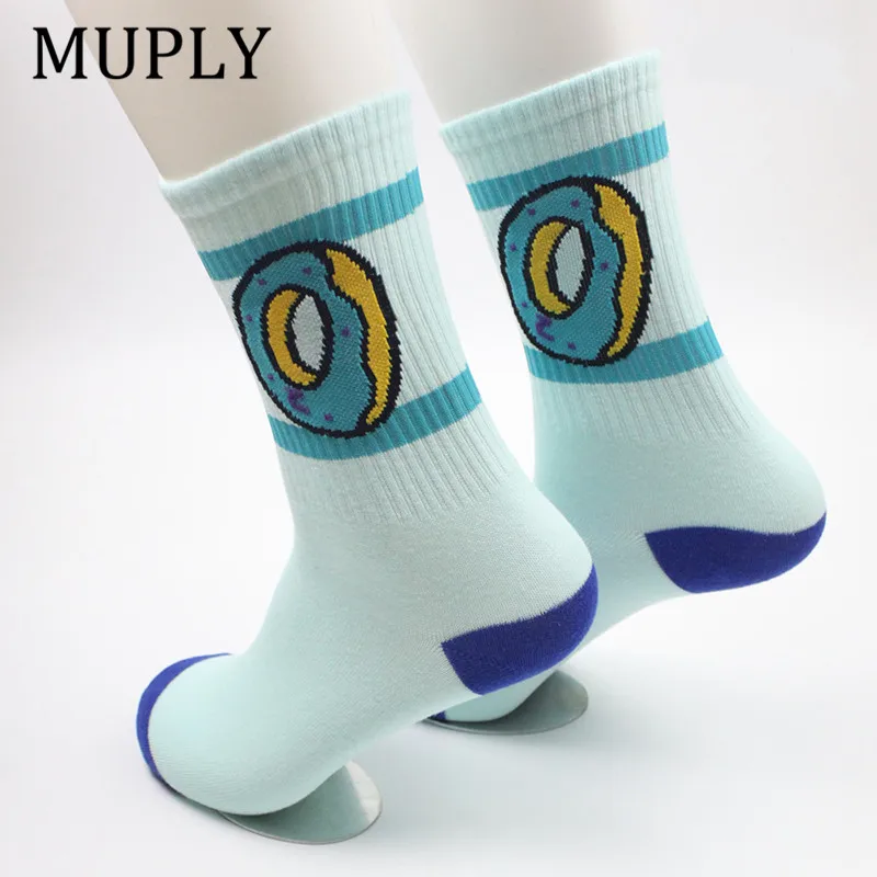 2021 новый уличный стиль для женщин девушек милая Пончик узор хлопковые носки Kawaii