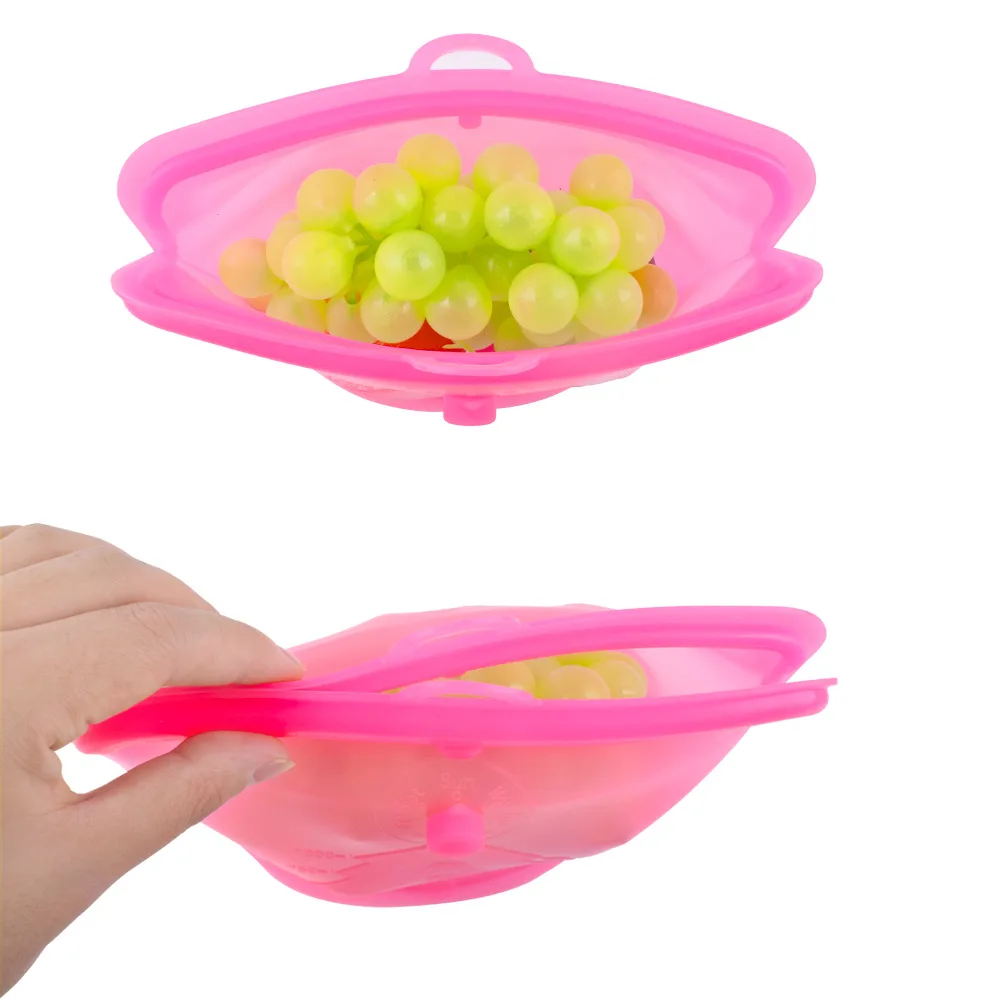 

Food Grade Silicone Bags Reusable Keep Fresh Food Bag Airtight Seal Food Preservation Bag Food Grade for Vegetable Snack Meat