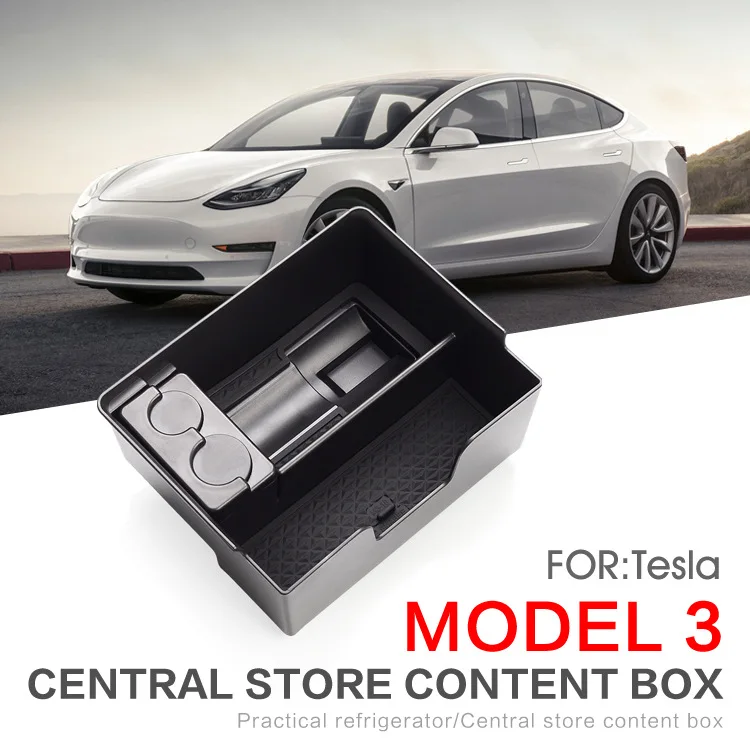 Для Tesla Model 3 автомобильный центральный подлокотник коробка для укладки перчатка