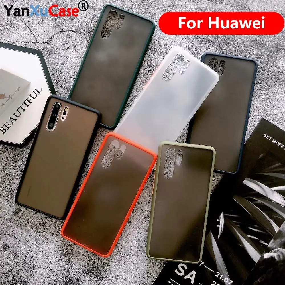 

10Pcs/Lot Phone Case For Huawei P40 P30 P20 Mate 30 20 Pro Nova 7 6 Shockproof Soft Silicone Frame Back Cover For Y9 Prime Y7 Y5