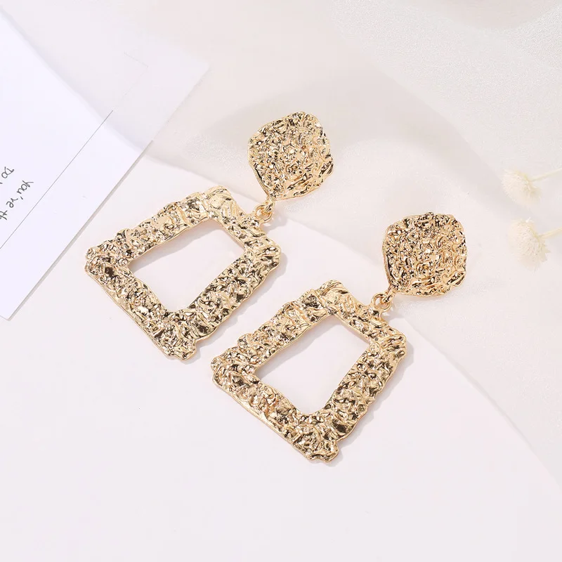 ZYZQ винтажные геометрические женские серьги элегантные трапециевидные в стиле