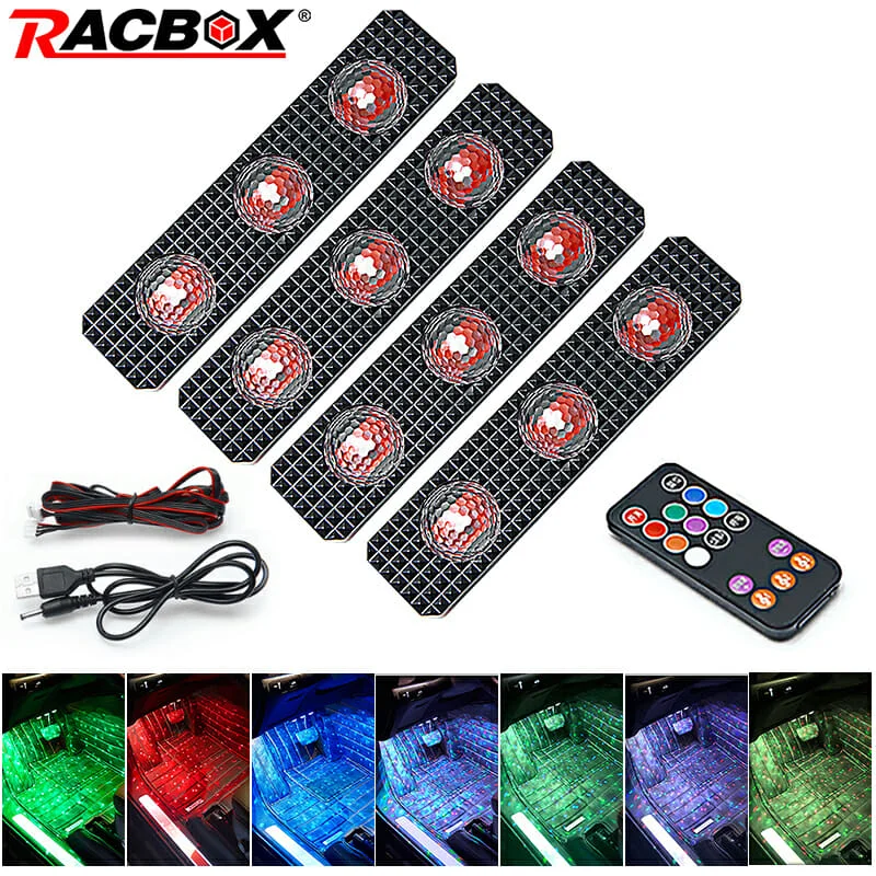 Набор автомобильных молдинги для салона светодиодная декоративная лампа