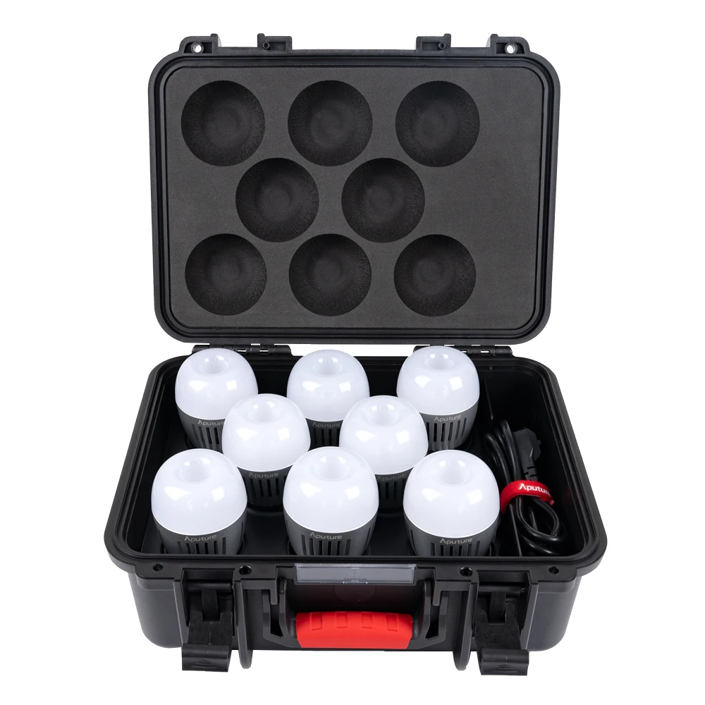 Aputure ACCENT B7C 8 LIGHT KIT 7W RGBWW LED Smart Bulb with Charging Box 2000K-10000K Full-Color Photography Camera Lamp | Электроника
