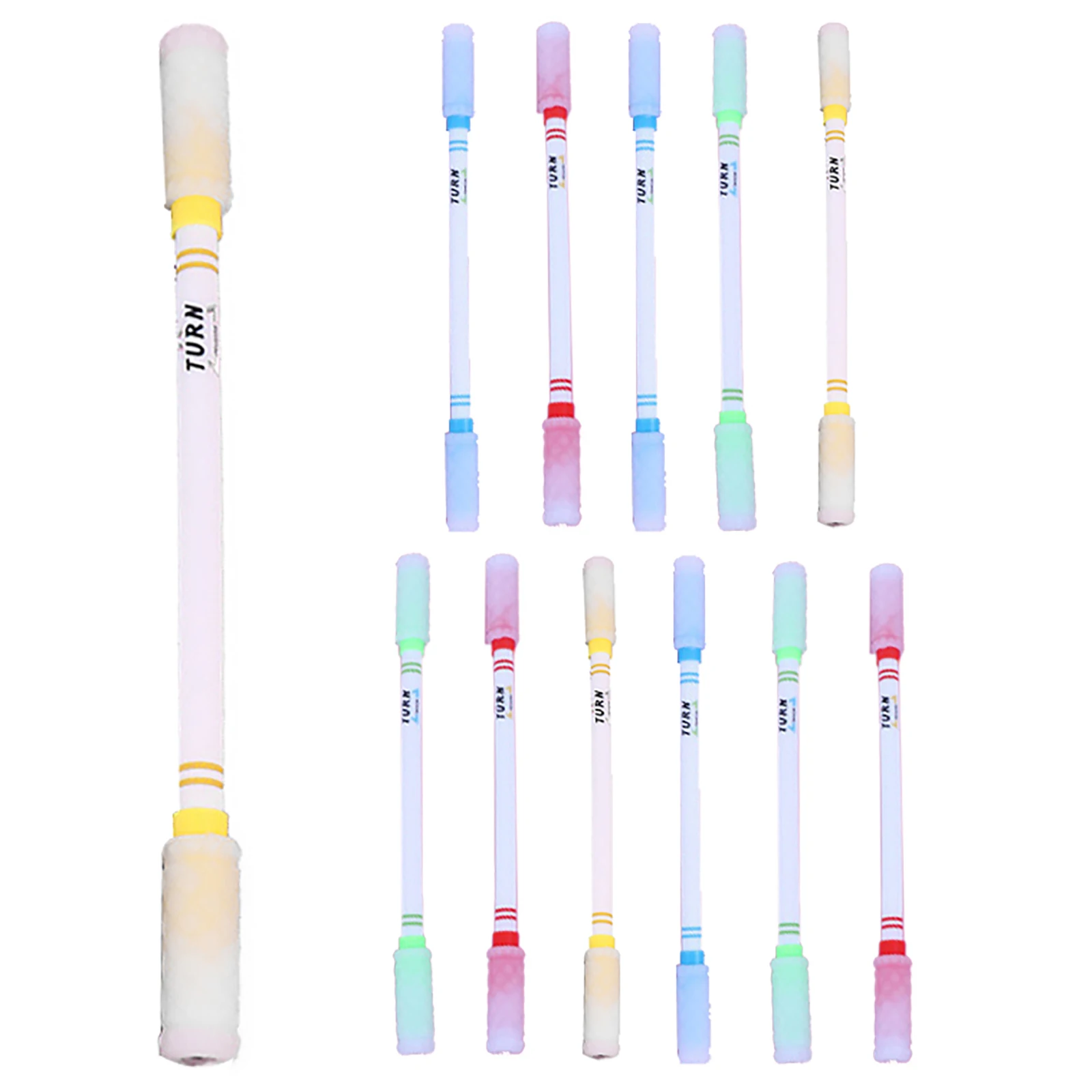 

12 шт./компл. Вращающаяся ручка, декомпрессионная ручка, забавные спиннинговые игровые ручки для детей, студентов, игрушки для письма, кавайн...