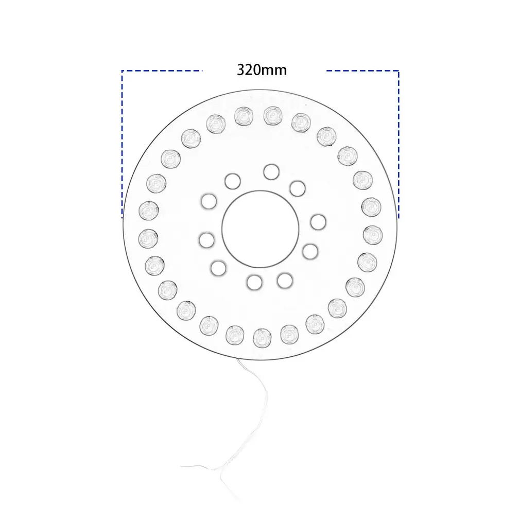 

12.5-Inch Round Spare Tire Light Third LED Brake Light Car-styling Tail Wheel Signal Lamp For Wrangler 1986-2017