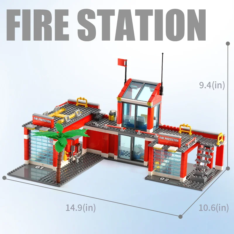 774 + шт города пожарная станция строительные блоки для грузовиков поджег Fepartment